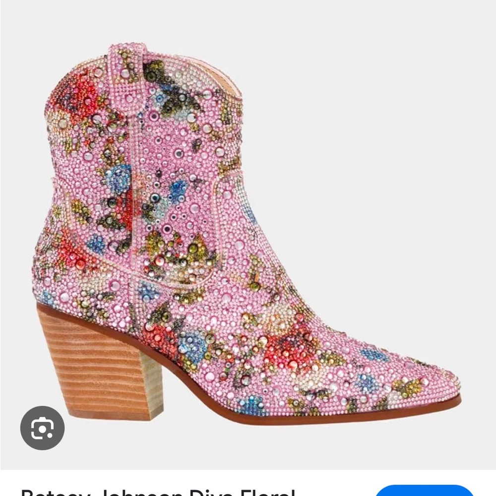 Betsey Johnson Rhinestone Cowboy Boots